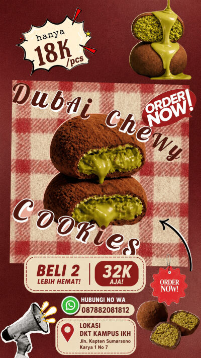Dubai chewy cookie